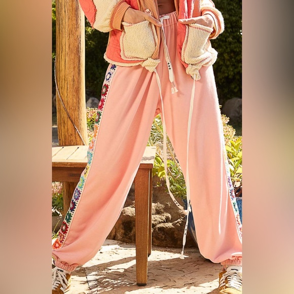 #141 👻 POL  Granny Square French Terry jogger pants - Picture 5 of 8